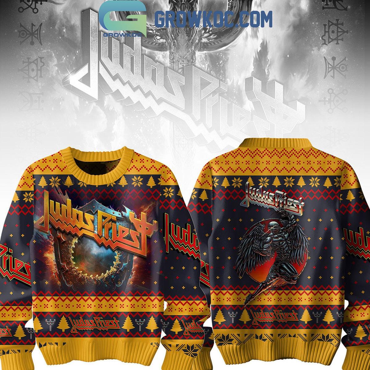 Judas Priest Screaming For Vengeance Christmas Ugly Sweater 1 BekfH