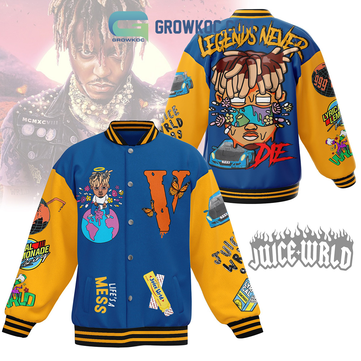 Juice Wrld Legends Never Die Baseball Jacket2B1 dYyu1