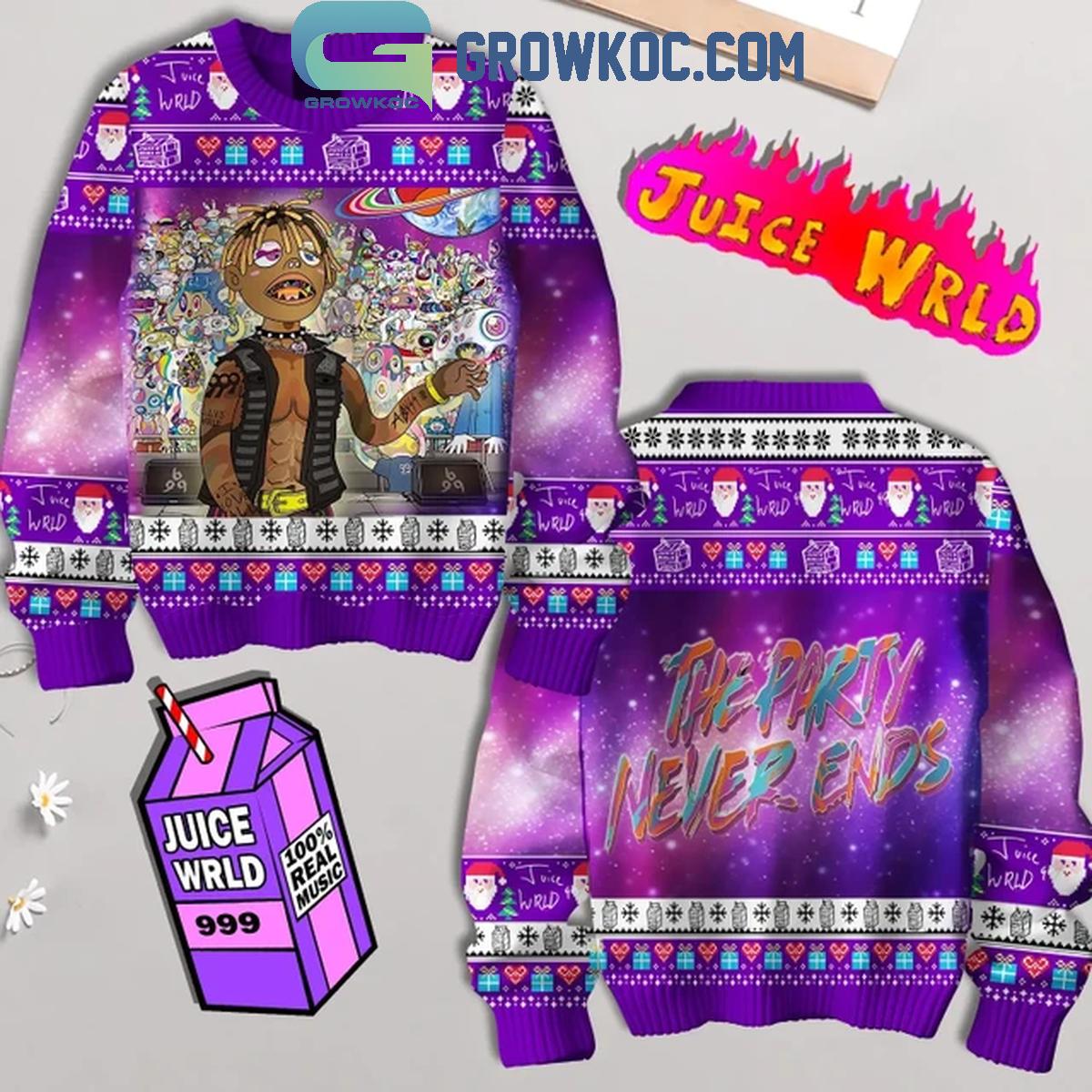 Juice Wrld The Party Never Ends 2024 Christmas Ugly Sweater 1 HqMvw