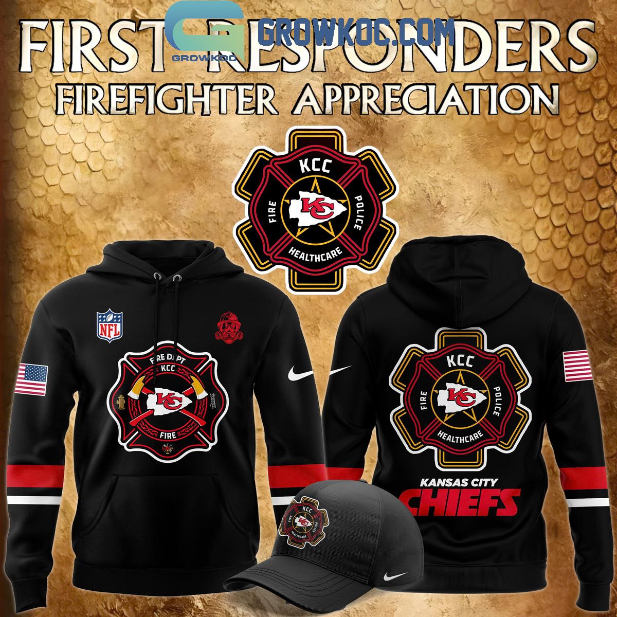 Kansas City Chiefs 2024 Night Of Firefighter Appreciation Hoodie T Shirt 1 VwVy1
