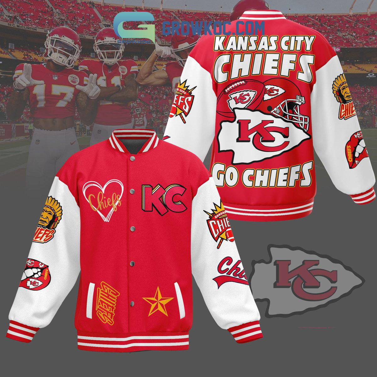 Kansas City Chiefs Go Chiefs Fan Love Basketball Jacket2B1 JeFPv
