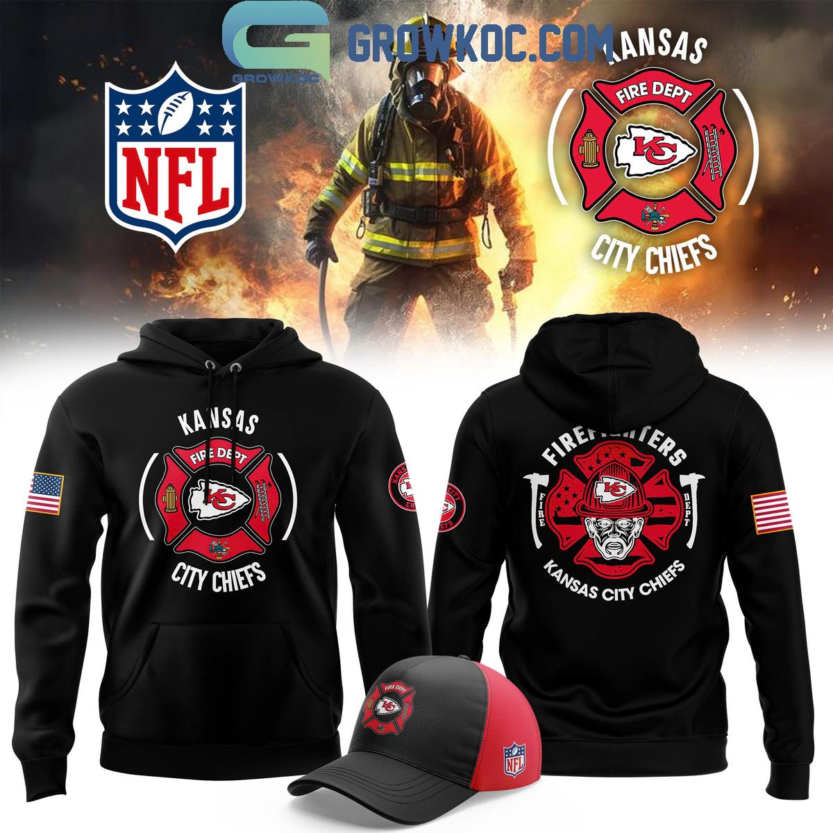 Kansas City Chiefs Night Of 2024 Firefighter Appreciation Celebrate Hoodie T Shirt 1 hEz2a