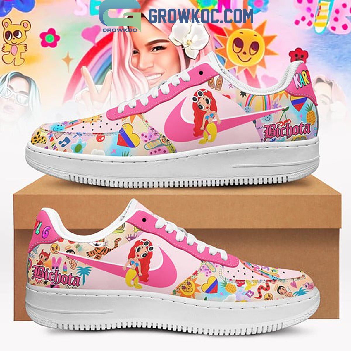 Karol G Bichota Papi Papi Fan Air Force 1 Shoes2B1 jU5lu