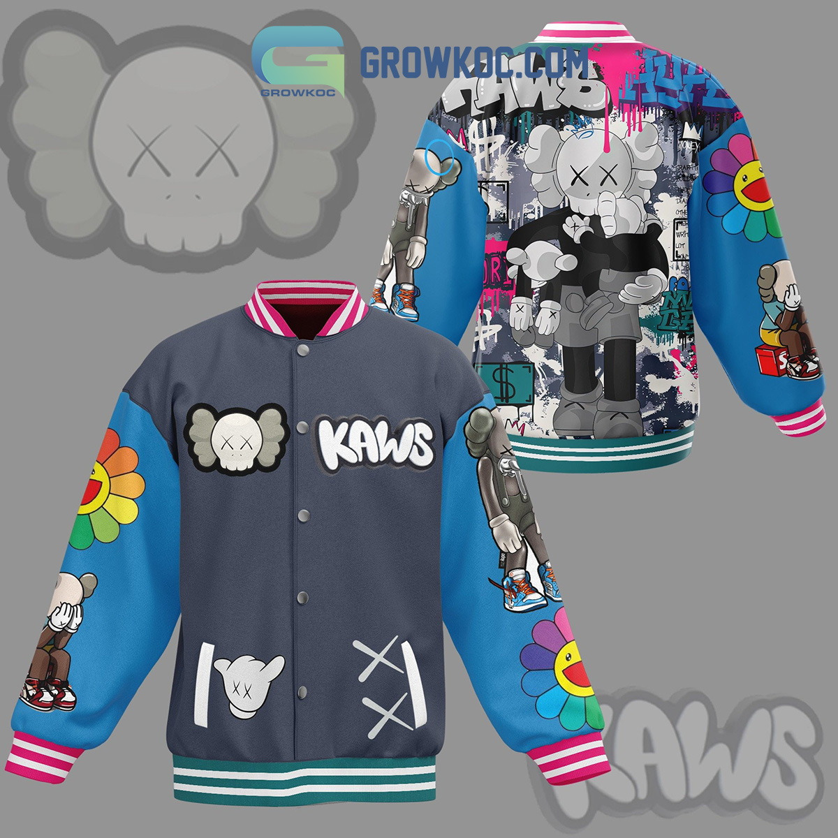 Kaws Fan Love Baseball Jacket2B1 6no2j