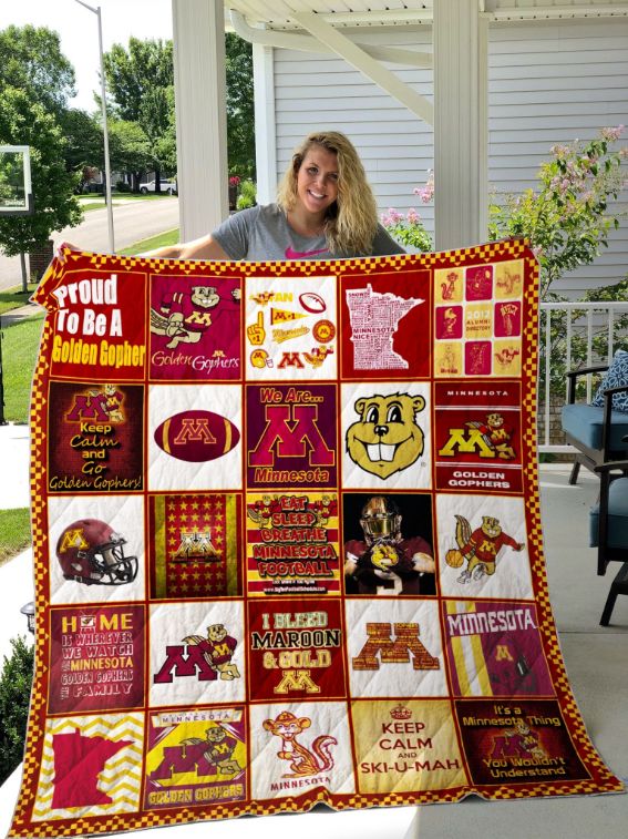 Keep Calm And Go Golden Gophers Ncaa Minnesota Golden Gophers Collected Quilt Blanket Bedding Set 0