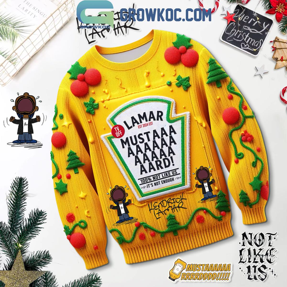 Kendrick Lamar Mustard Lamar Est. 2024 Christmas Ugly Sweater 1 ZtpDi