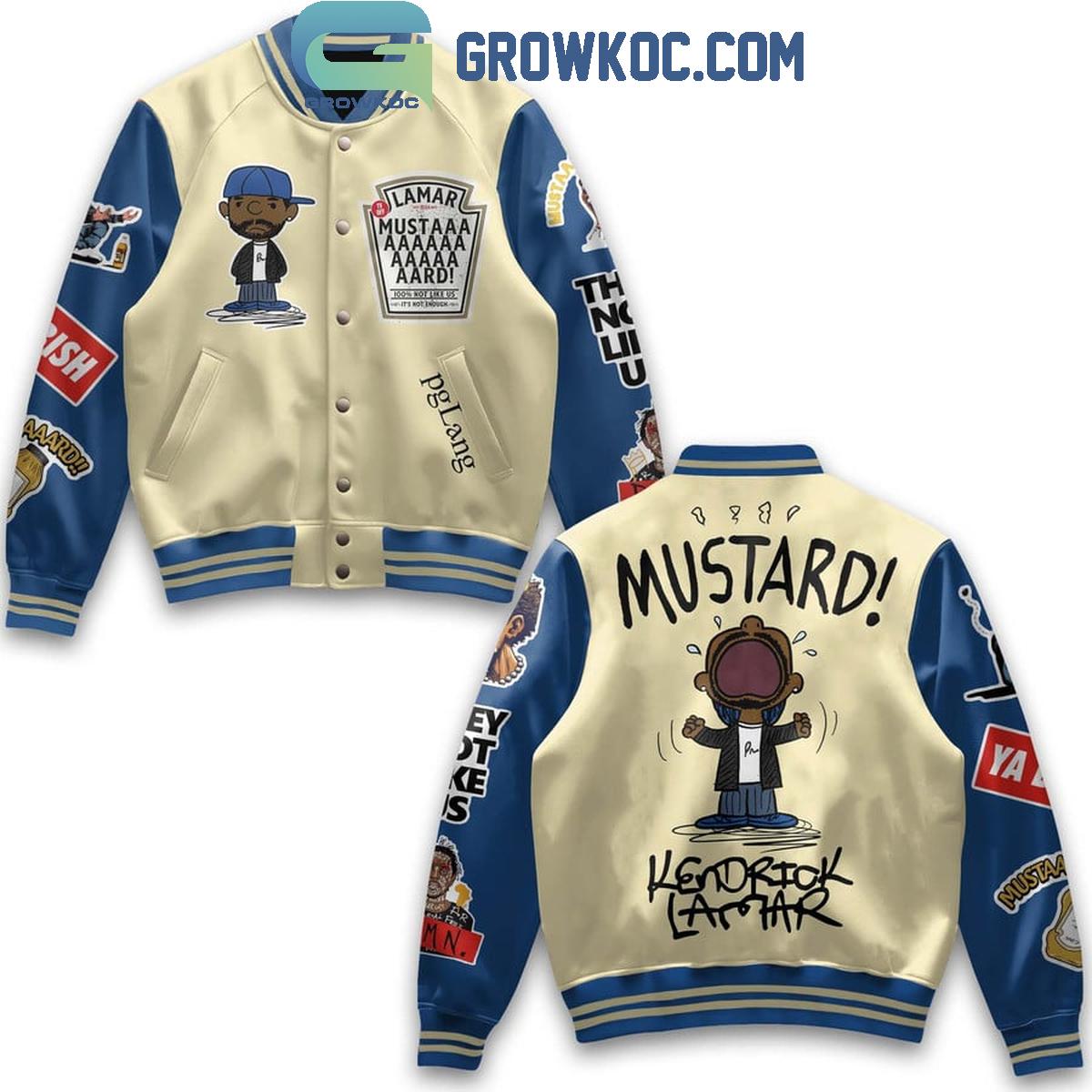 Kendrick Lamar Mustard Not Like Us Ya Dish Baseball Jacket 1 GhzVh