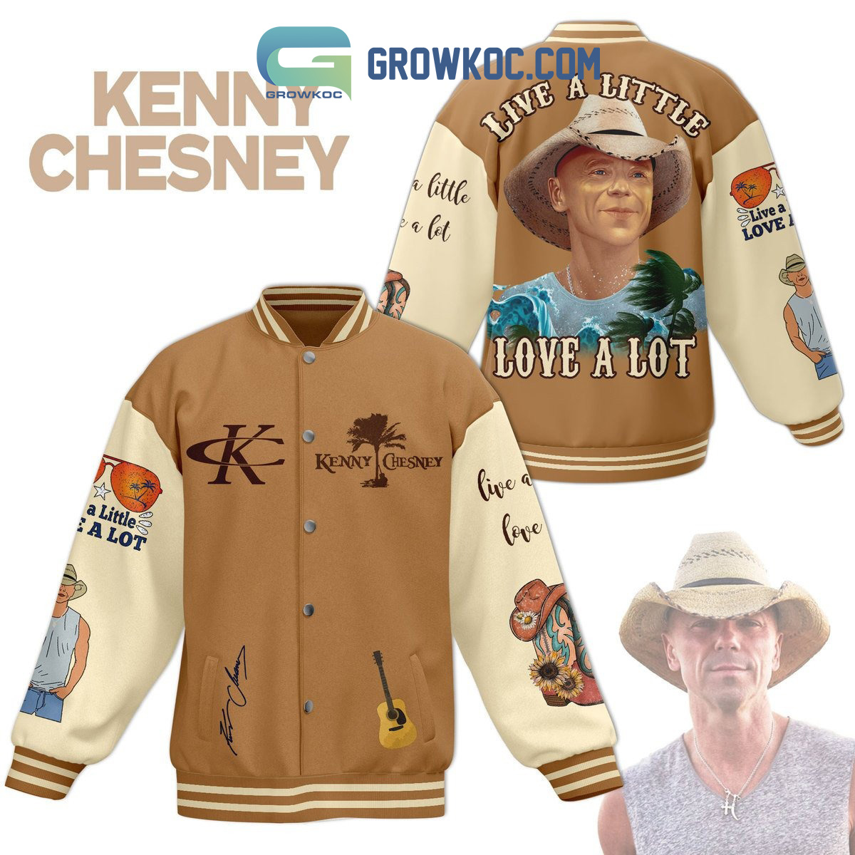 Kenny Chesney Live A Little Love A Lot Fan Baseball Jacket2B1 ElKuO