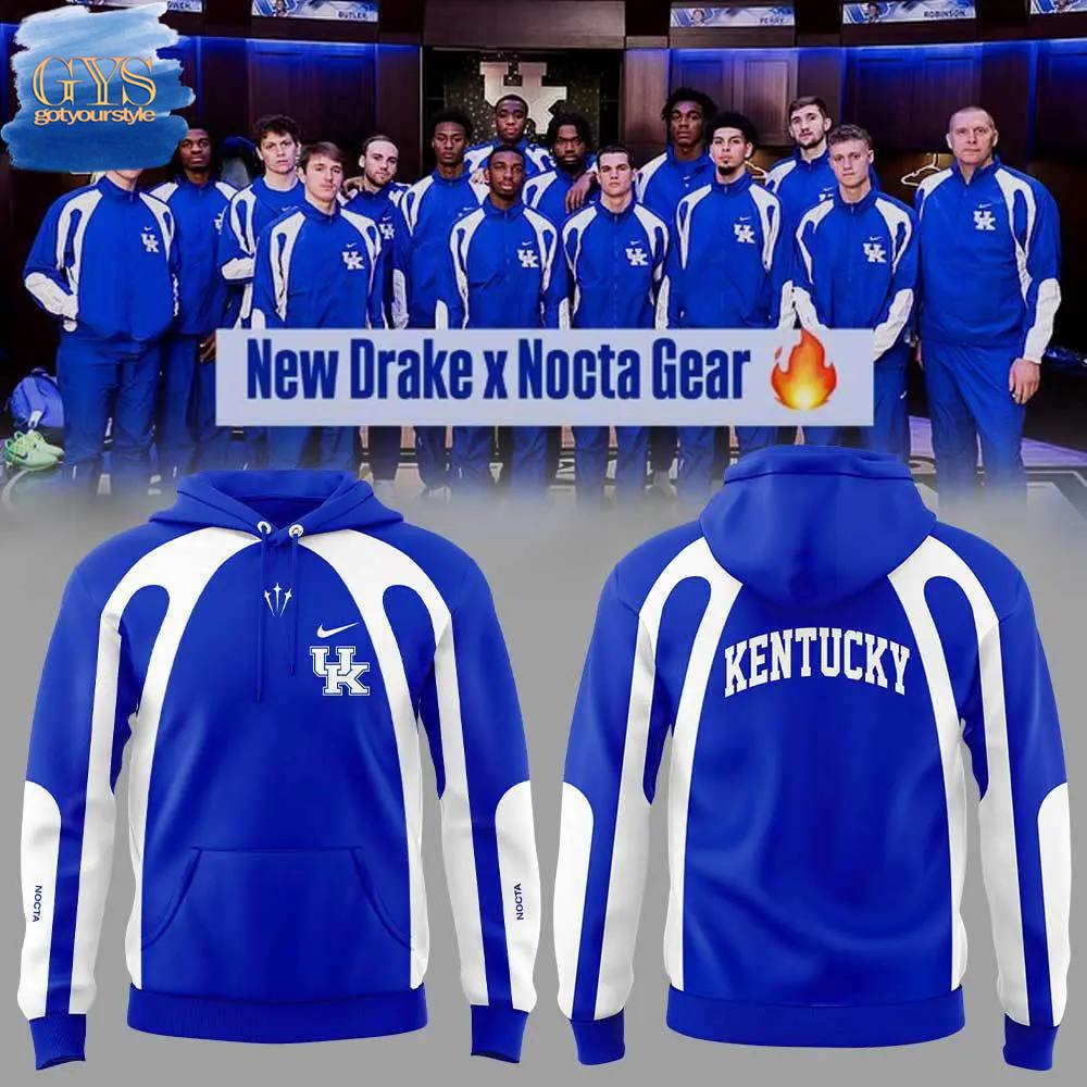 Kentucky Basketball New Drake x Nocta Gear Limited Edition Hoodie 1