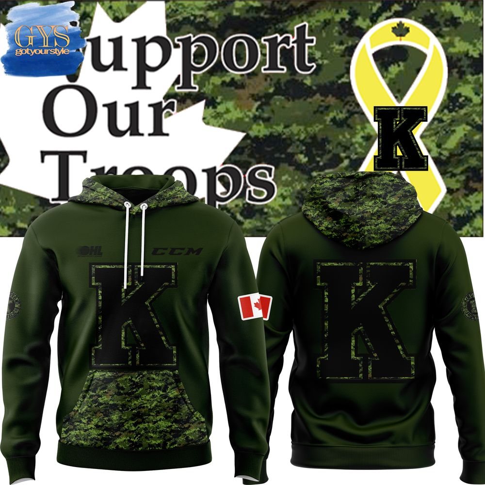 Kingston Frontenacs Support Our Troops Limited Edition Hoodie 1