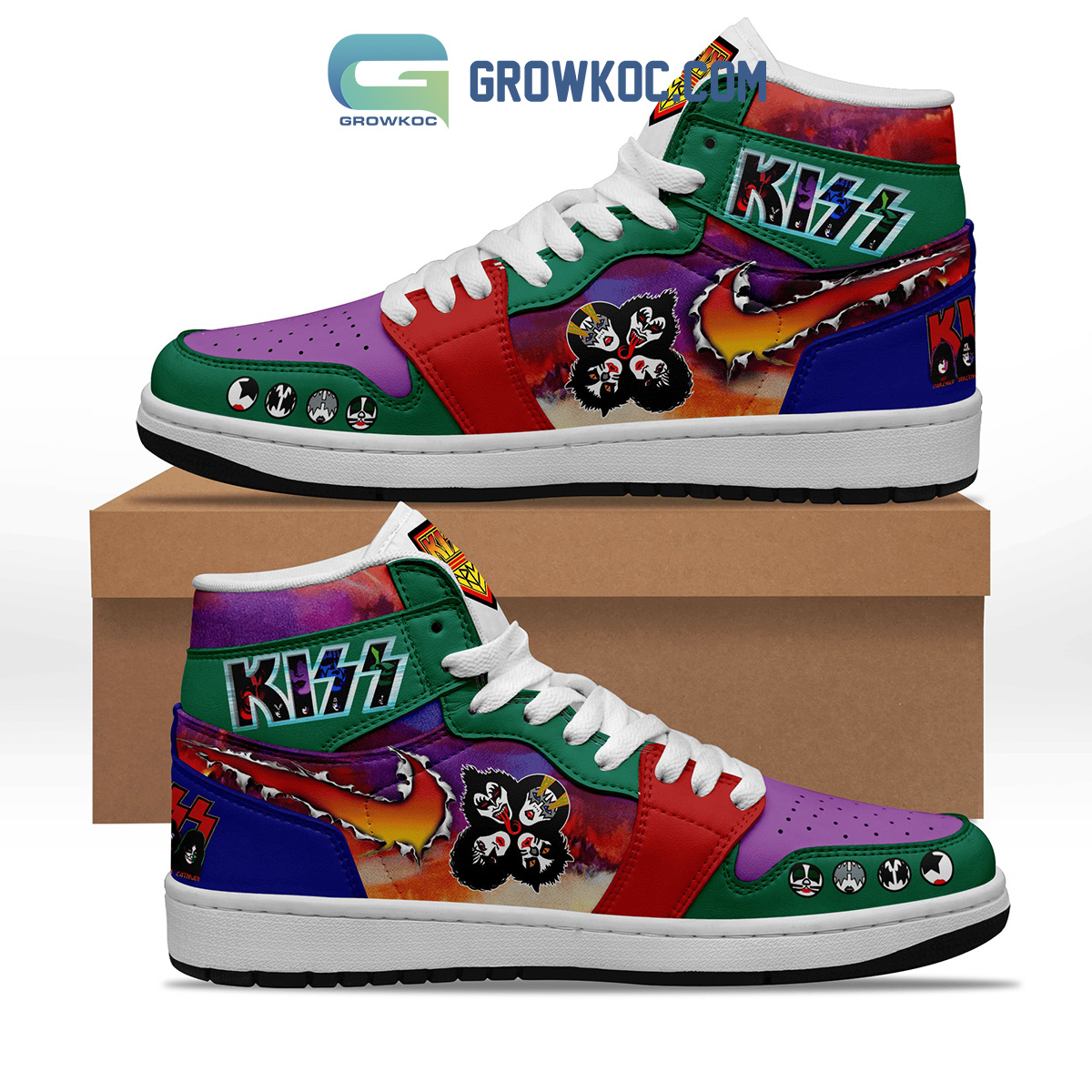 Kiss Rock Band Air Jordan 1 Shoes2B1 J3Pya
