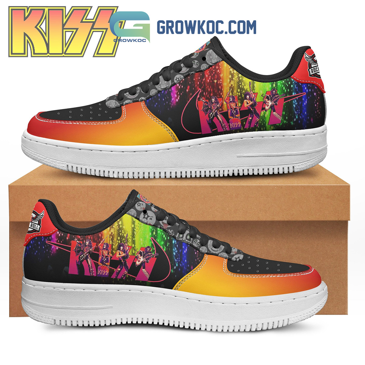 Kiss Rock Band Loving Healing Fan Air Force 1 Shoes2B1 w1fTv