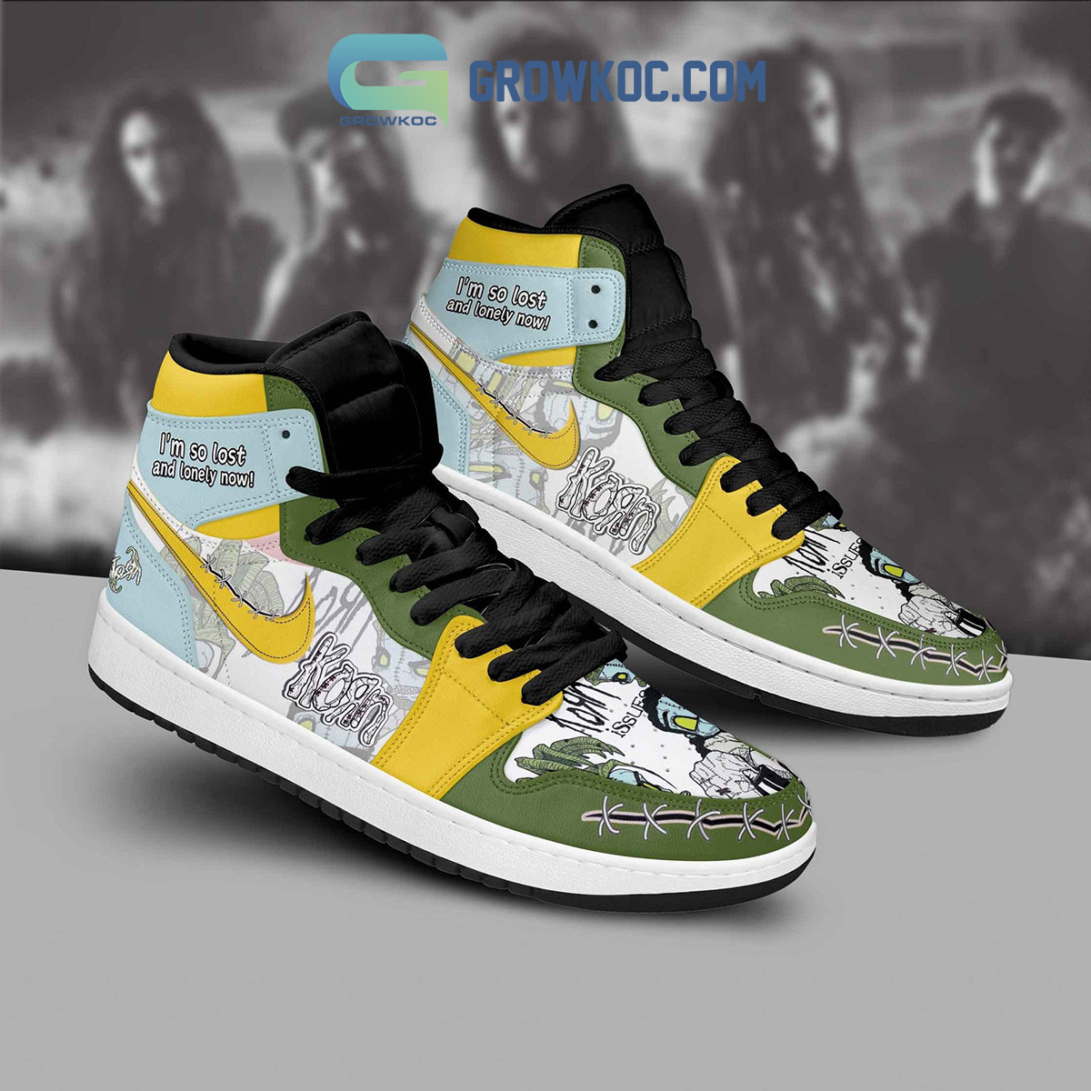 Korn Im So Lost And Lonely Now Black Lace Air Jordan 1 Shoes 2B1 zTJNL