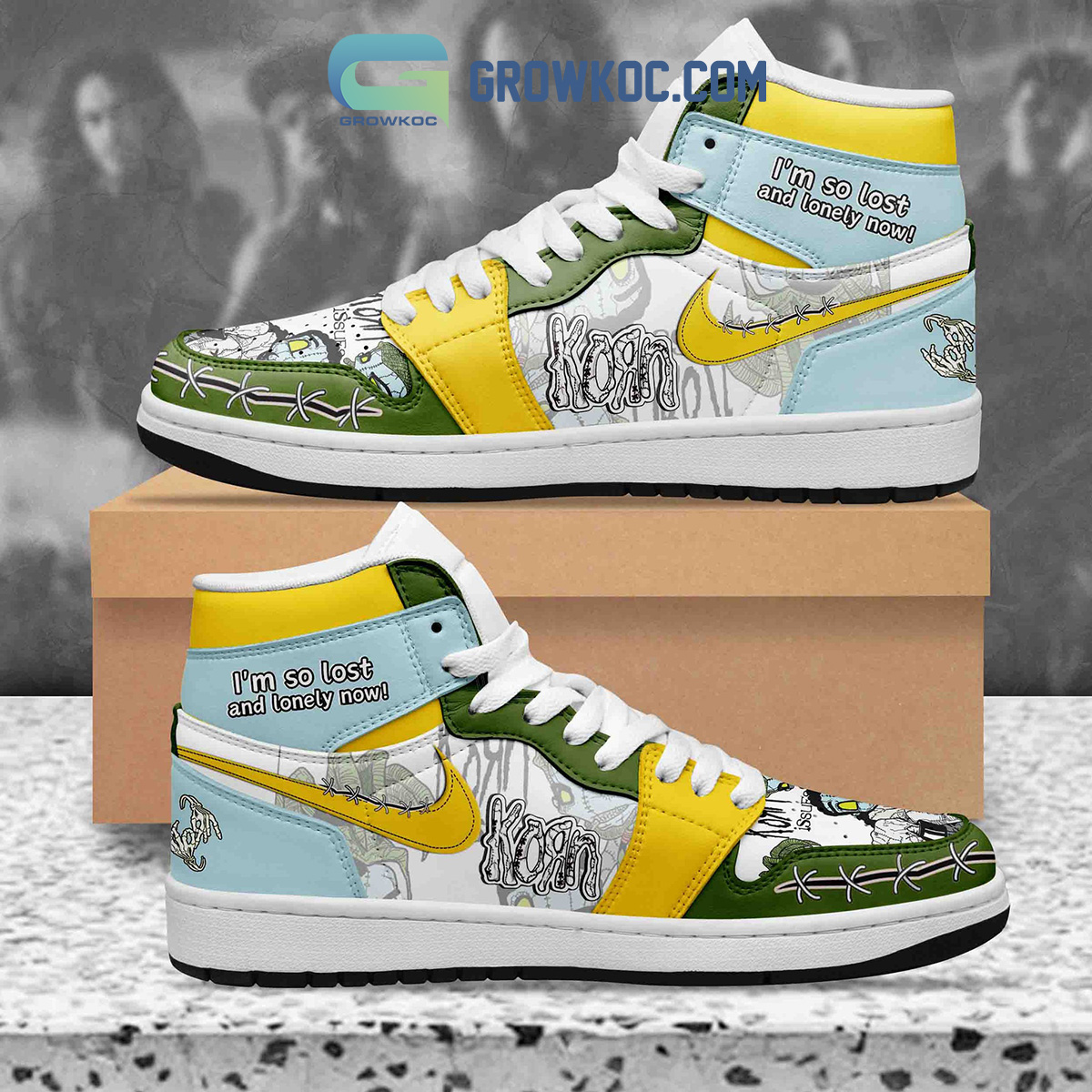 Korn Im So Lost And Lonely Now White Lace Air Jordan 1 Shoes 2B1 DdSGL