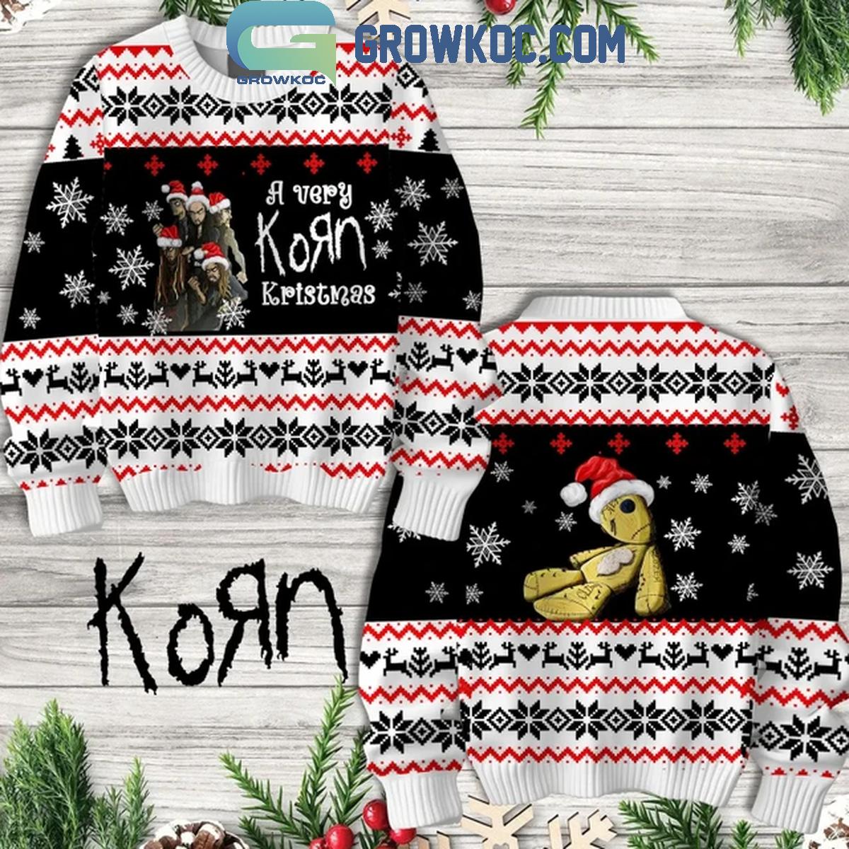 Korn Rock Band A Very Korn Kristmas Christmas Ugly Sweater 1 6tQMh