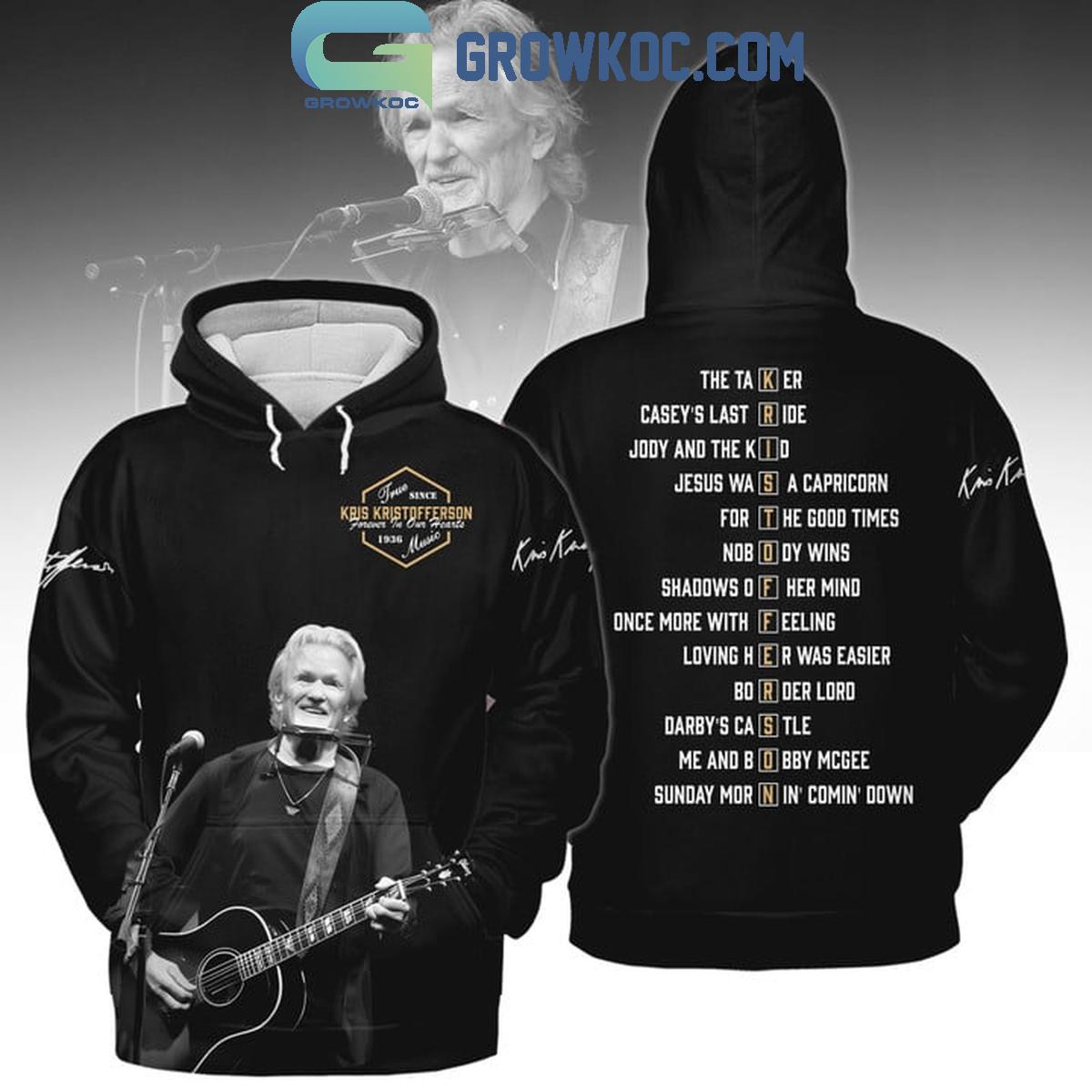 Kris Kristofferson Since 1936 True Music Forever In Our Hearts Hoodie T Shirt 1 2pAJb