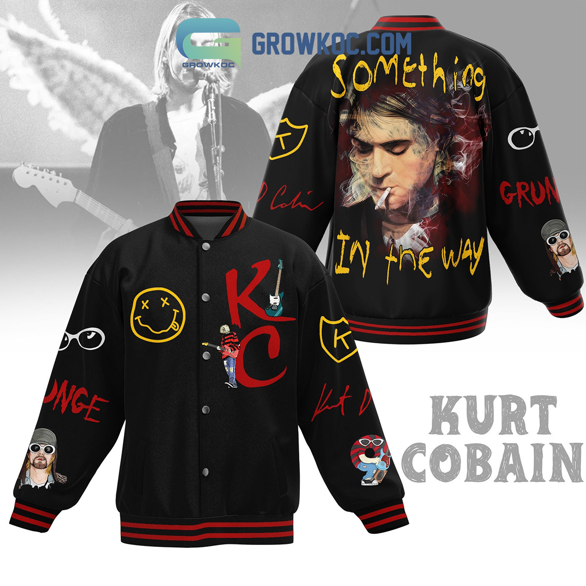 Kurt Cobain Something In The Way Baseball Jacket2B1 72EdC