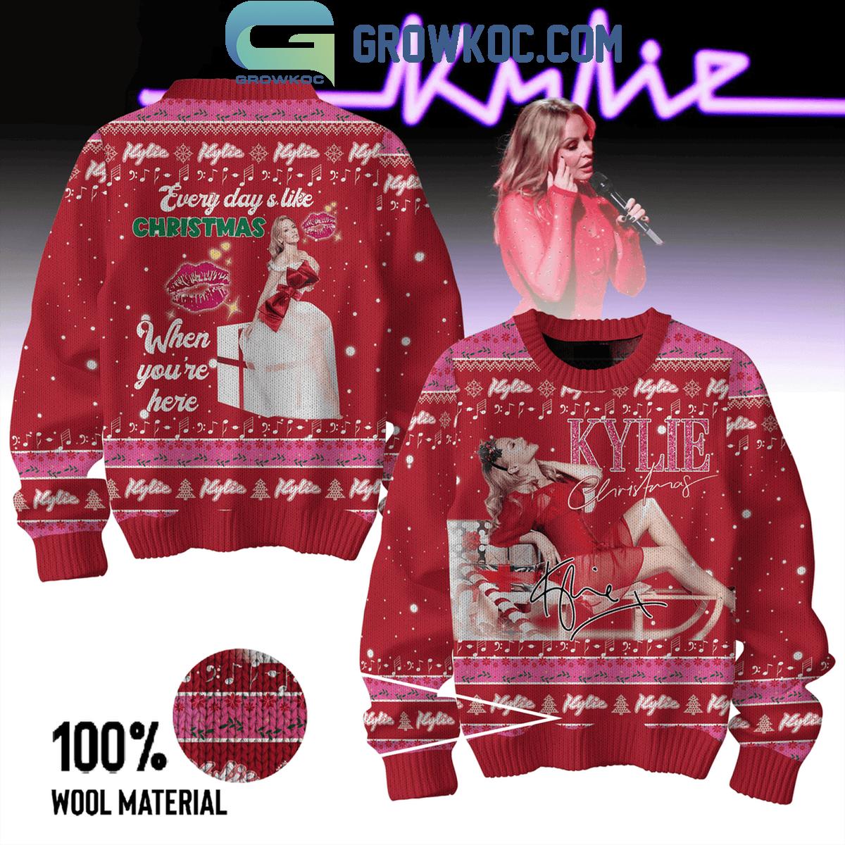Kylie Minogue Every Days Like Christmas When Youre Here With Me Ugly Sweater 1 1IaZG
