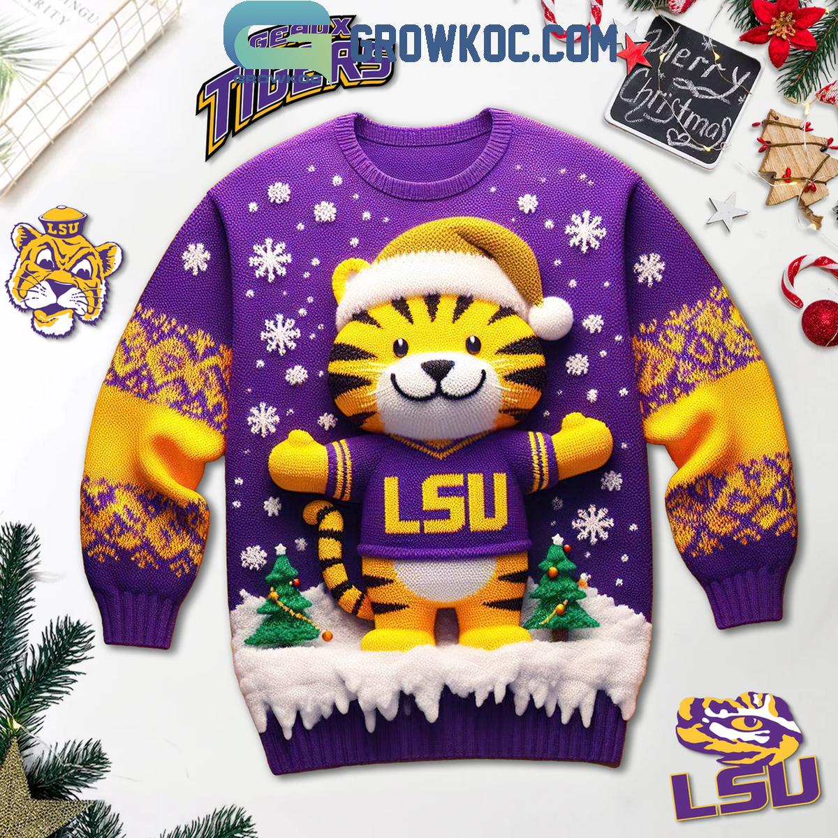 LSU Tigers 2024 Cutie Tigers In Christmas Ugly Sweater 1 NFC2h