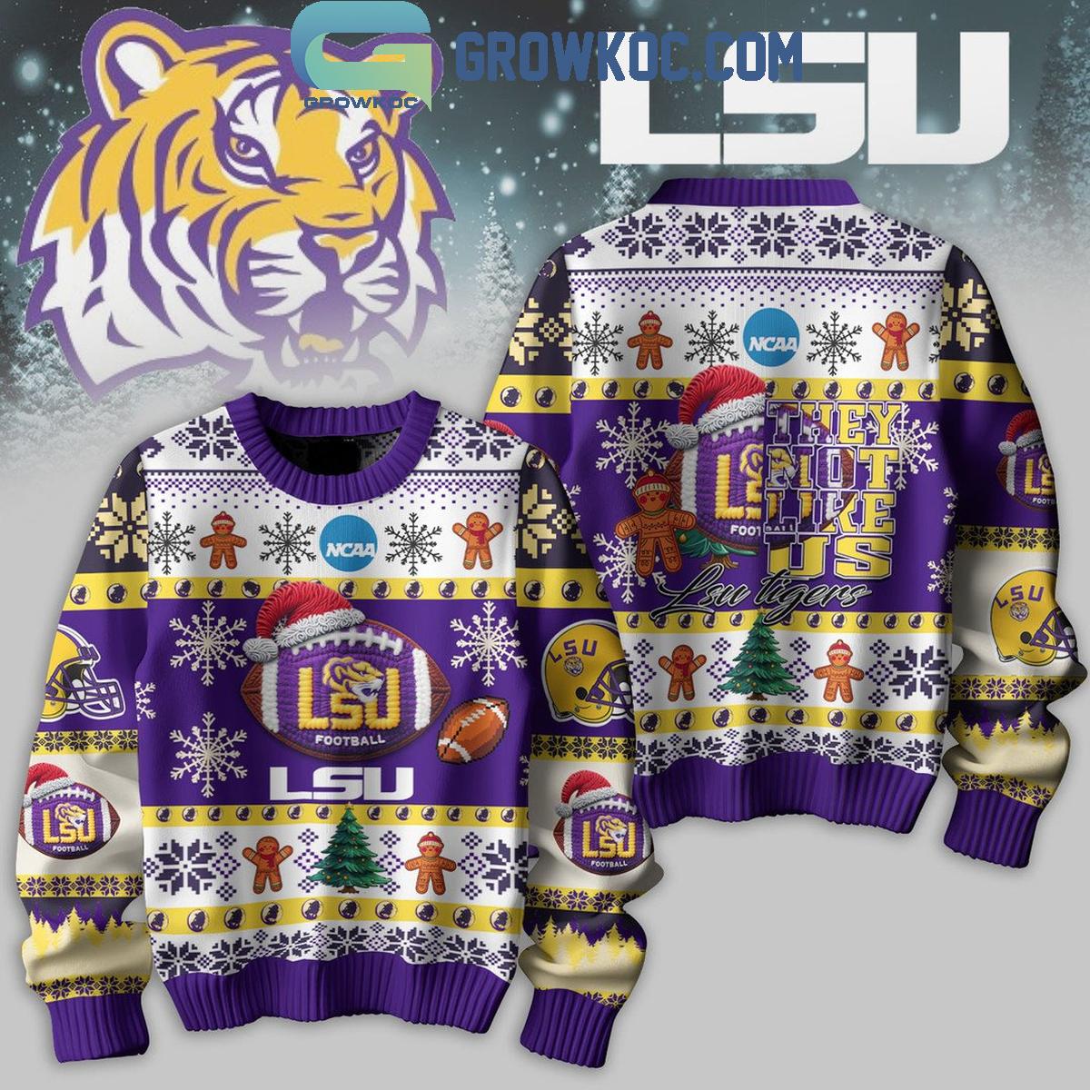 LSU Tigers Football They Not Like Us Christmas Ugly Sweater 1 mE6IZ