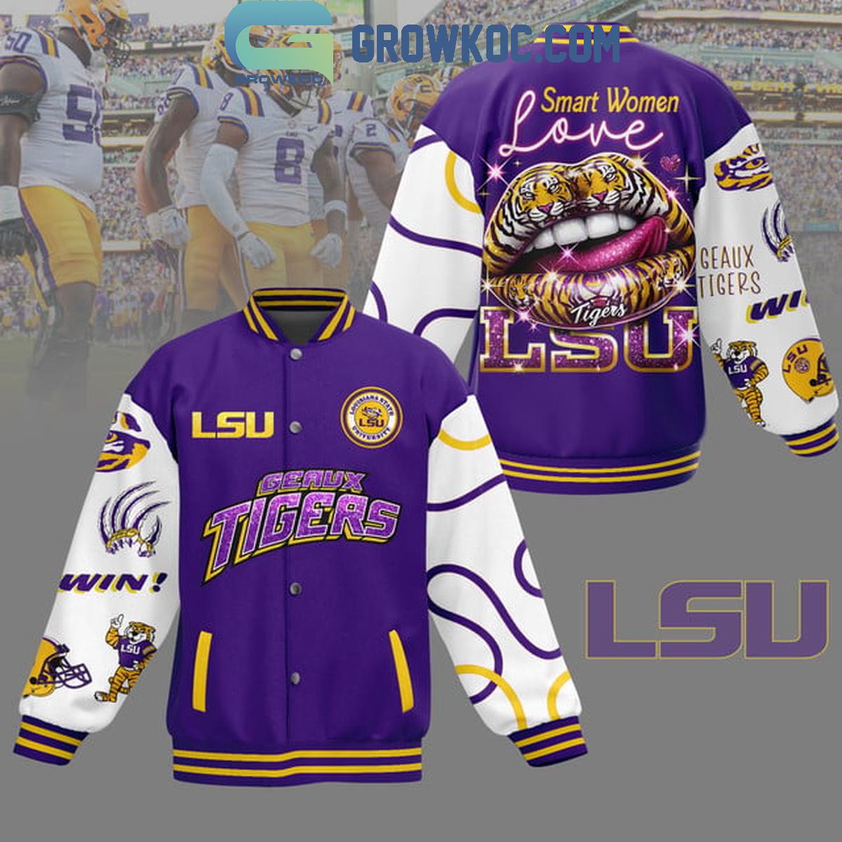 LSU Tigers Smart Women Love LSU Tigers Baseball Jacket 1 OLBRc
