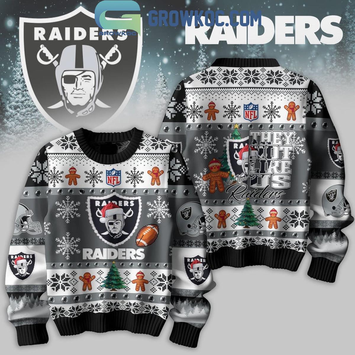 Las Vegas Raiders 2024 They Not Like Us Raiders Christmas Ugly Sweater 1 yXdoL