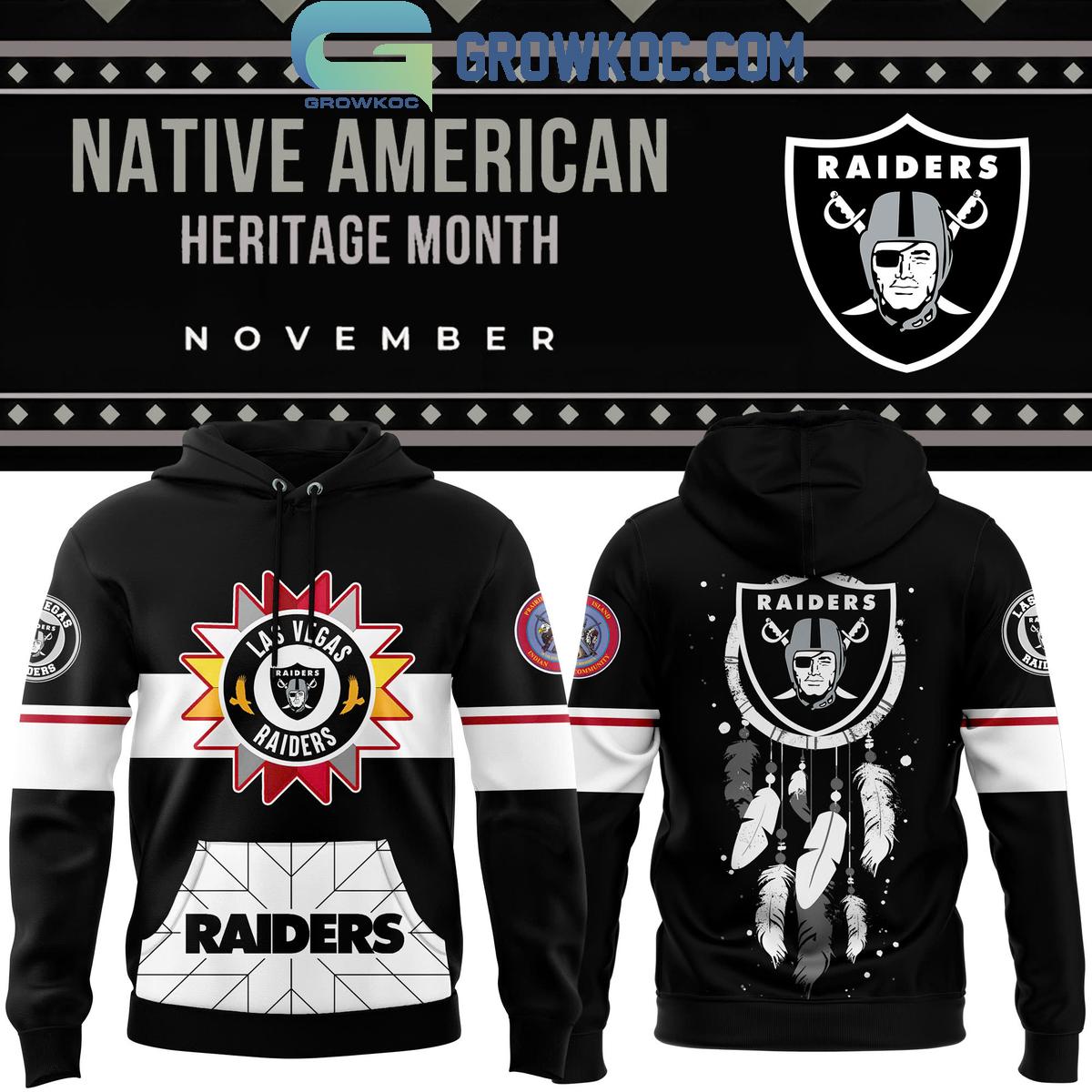 Las Vegas Raiders Celebrating Native American Heritage November Hoodie T Shirt 1 Ocros