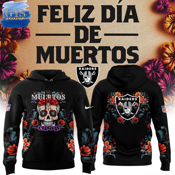 Las Vegas Raiders Feliz Dia De Los Muertos 2024 Limited Edition Hoodie 1