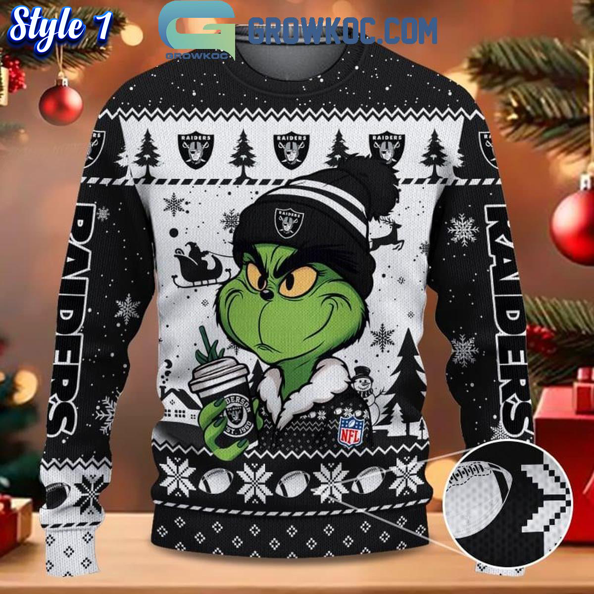 Las Vegas Raiders Grinch Stolen Christmas 2024 Grinchmas Ugly Sweater 1 AgLtk 1