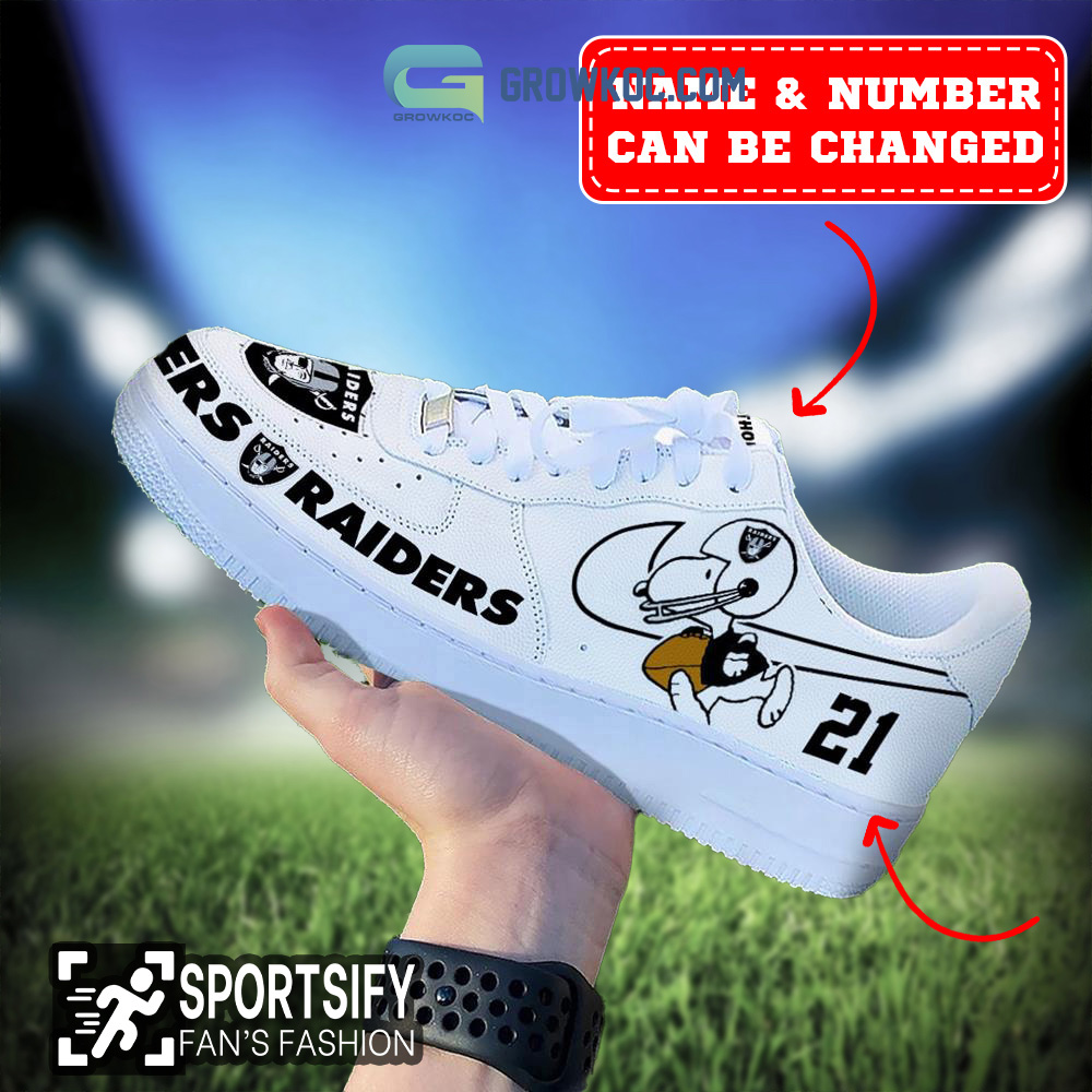 Las Vegas Raiders NFL Snoopy Personalized Air Force 1 Low Top Shoes2B1 t5MaW