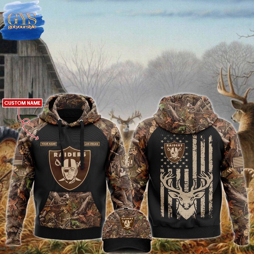 Las Vegas Raiders NFL x Hunting 2024 Limited Edition Hoodie 1