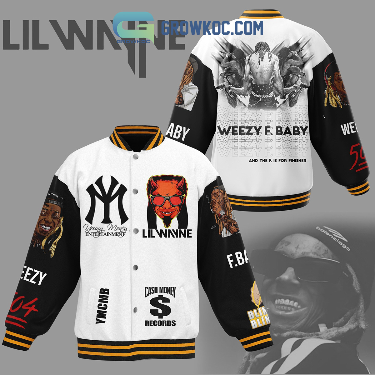 Lil Wayne Cash Money Records Baseball Jacket2B1 cve0x