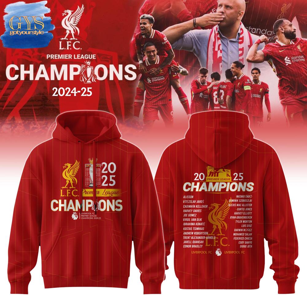Liverpool 2025 Premier League Champions Special Edition Hoodie 1