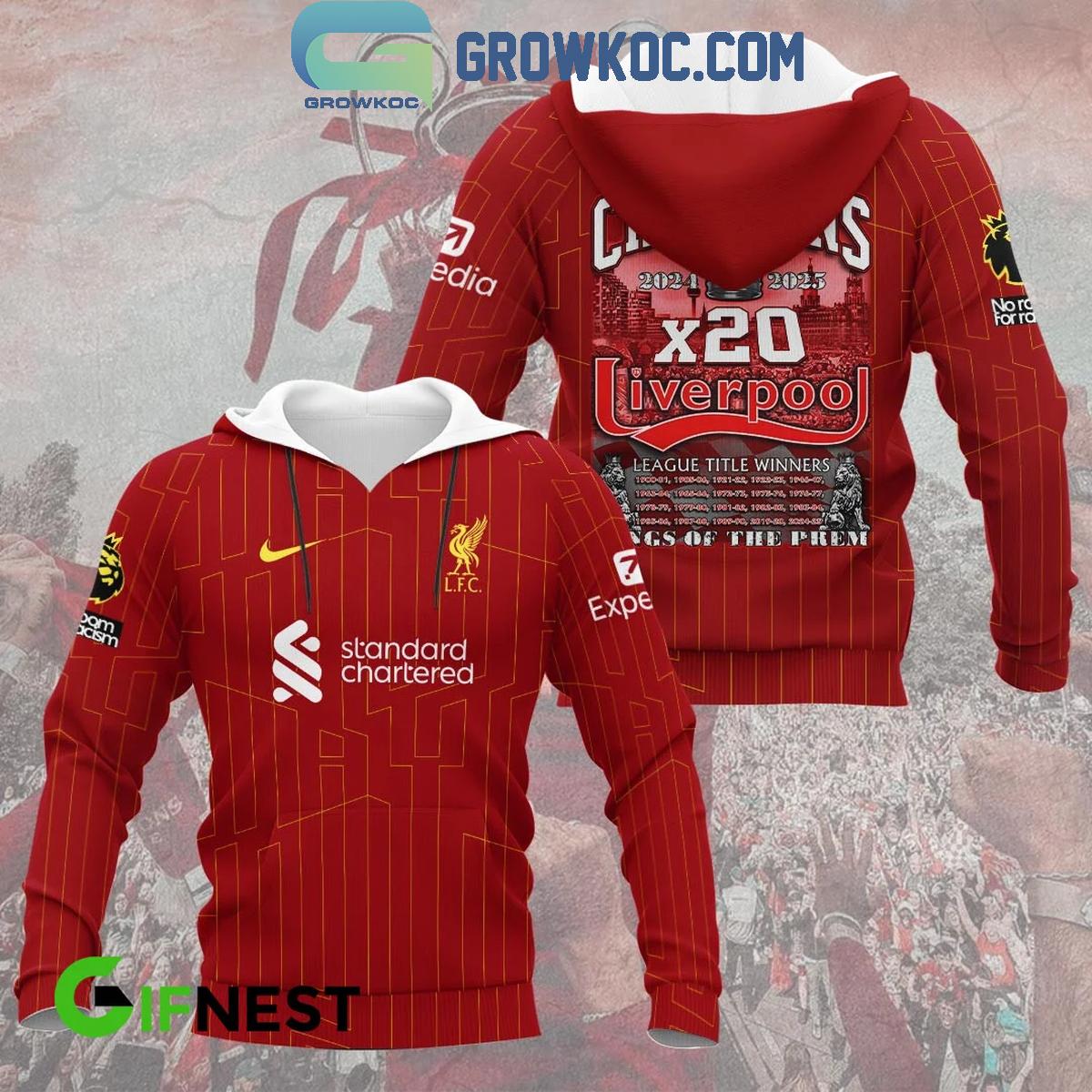 Liverpool Premier League 2025 Champions 20 Title Winners Hoodie T shirt 1 xh520