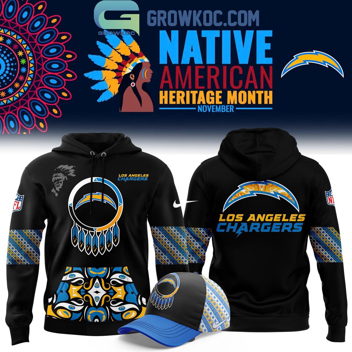 Los Angeles Chargers ItE28099s Pride 2024 Native American Heritage Month Hoodie T Shirt 1 c9892