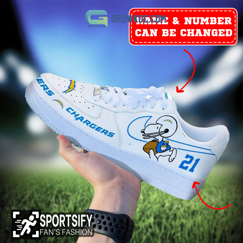 Los Angeles Chargers NFL Snoopy Personalized Air Force 1 Low Top Shoes2B1 j8ahB