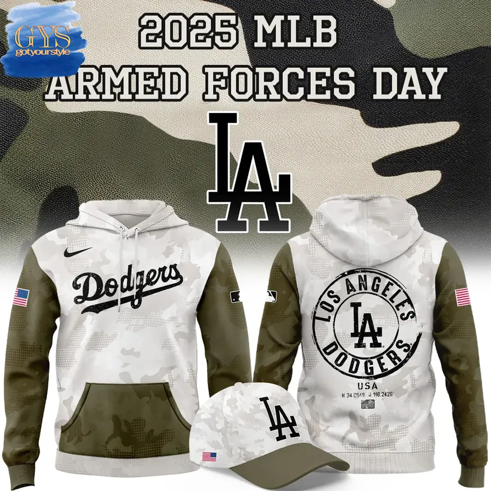 Los Angeles Dodgers 2025 MLB Armed Forces Day Limited Edition Hoodie 1