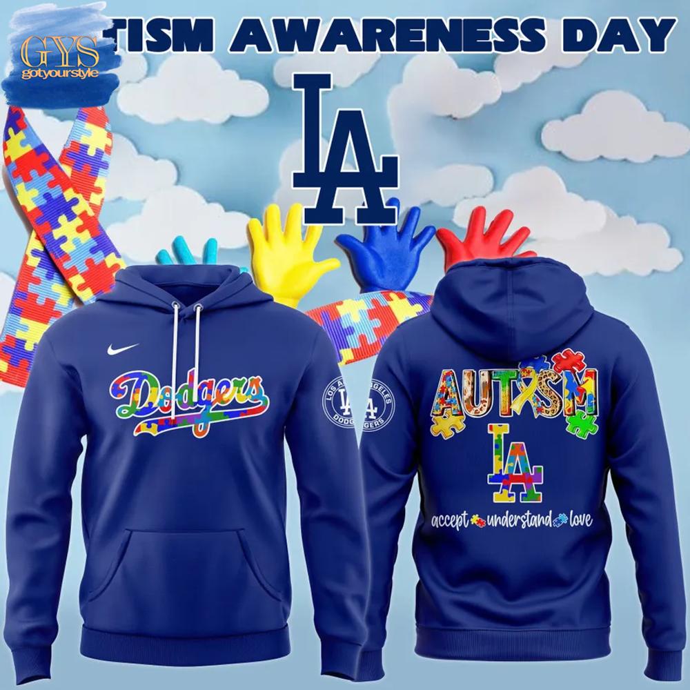 Los Angeles Dodgers Autism Awareness Day 2025 Limited Edition Hoodie 1