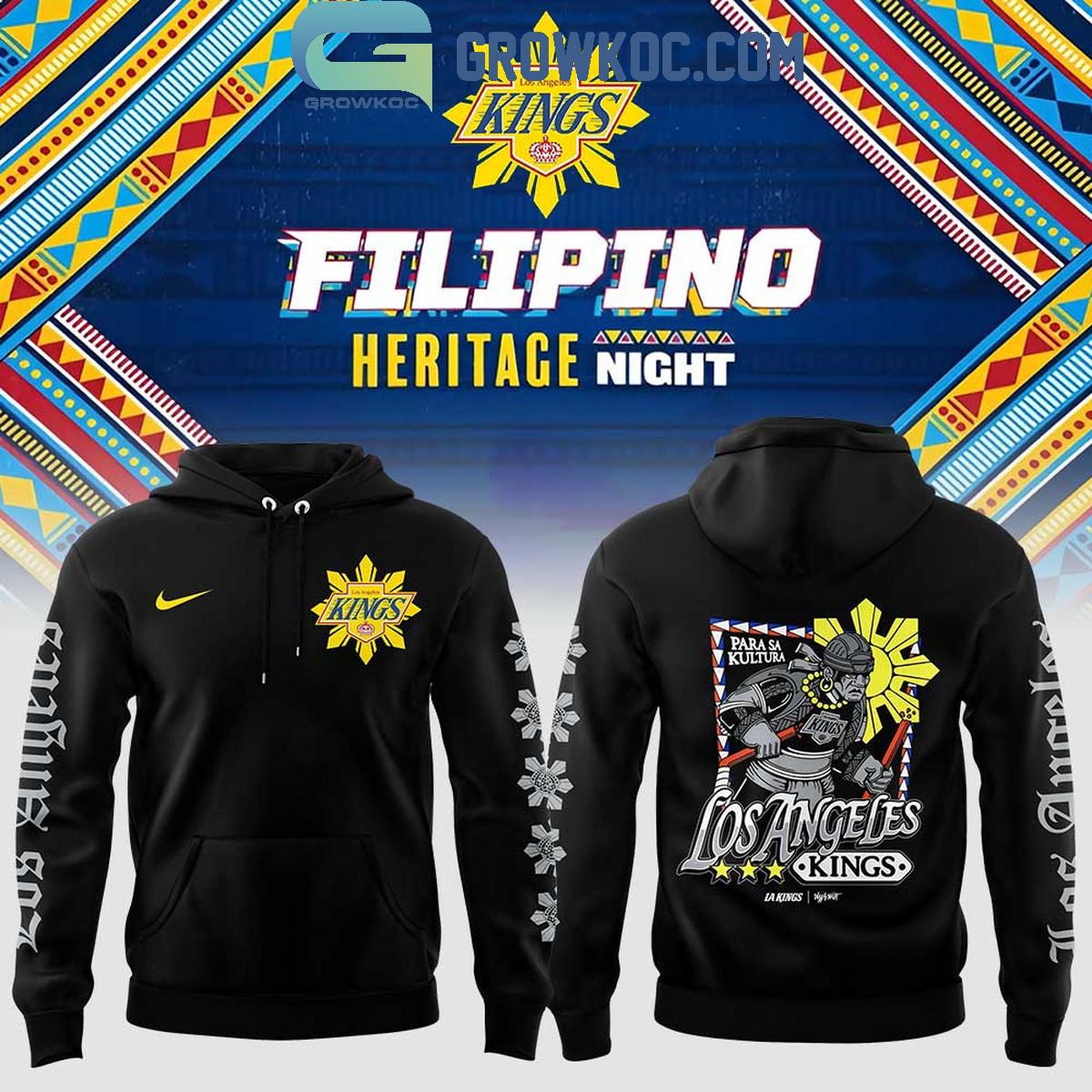 Los Angeles Kings Filipino Heritage Night Black Hoodie T Shirt 1 D05jr