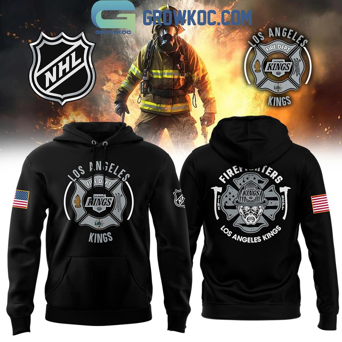 Los Angeles Kings Night Of 2024 Firefighter Appreciation Celebrate Hoodie T Shirt 1 T9YX9