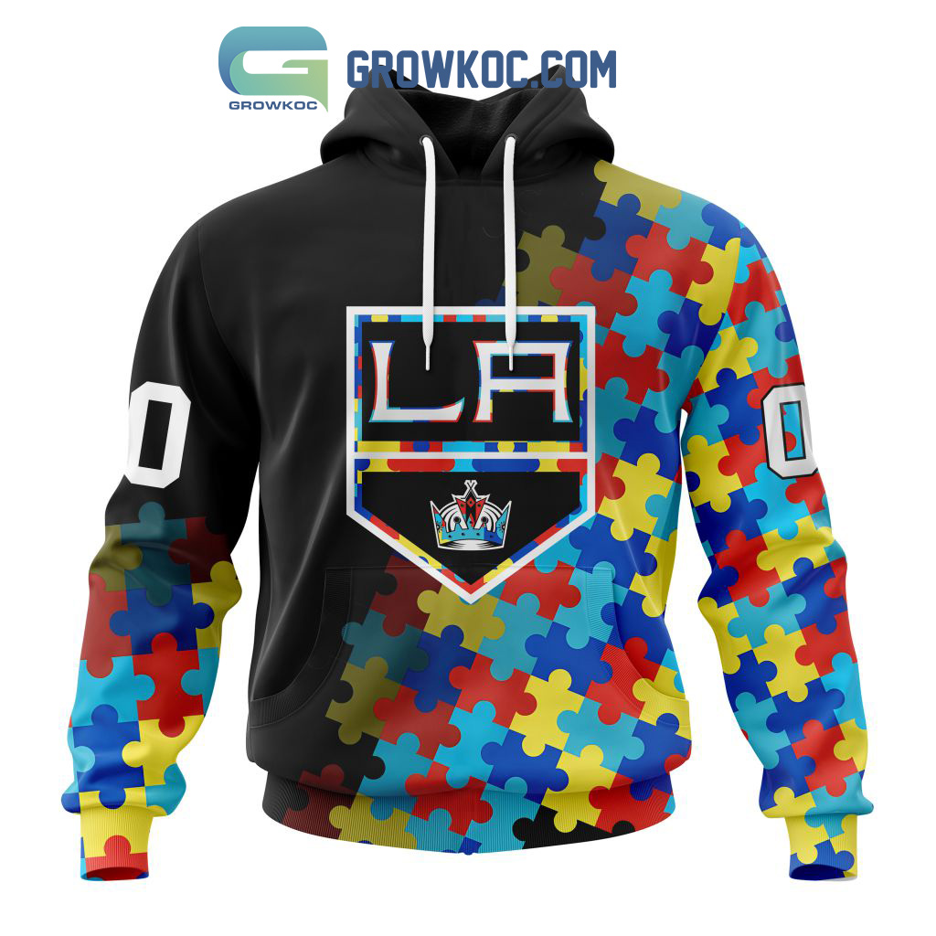 Los Angeles Kings Puzzle Design Autism Awareness Personalized Hoodie Shirts2B1 9ohbG