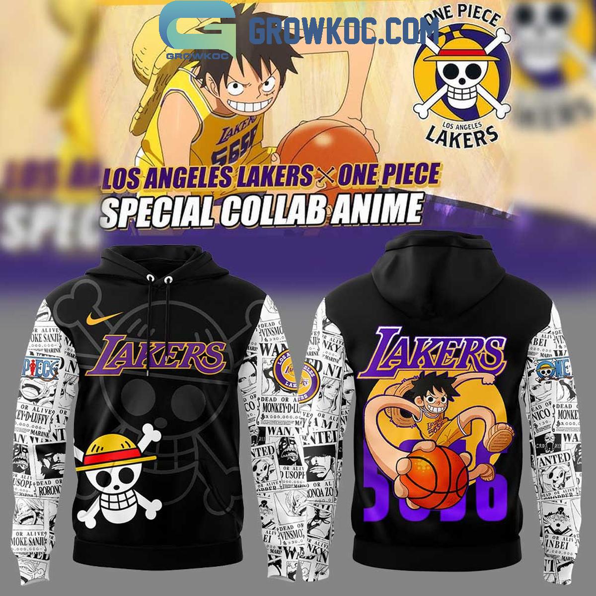 Los Angeles Lakers Collab One Piece Luffy Hoodie T Shirt 1 BsNoa
