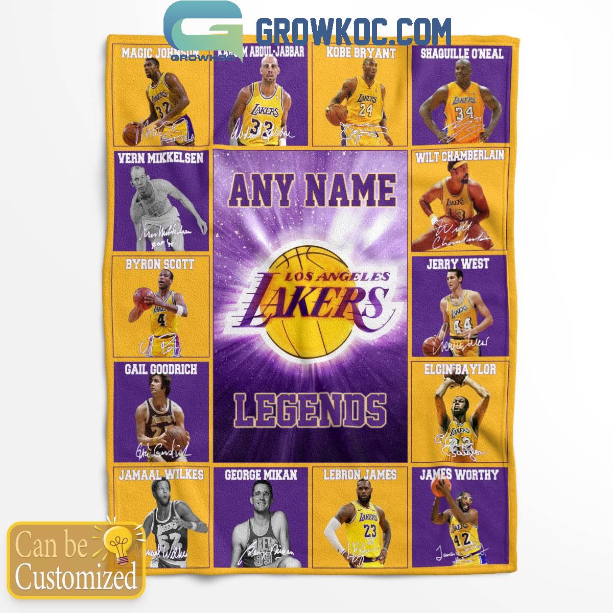 Los Angeles Lakers Legends 2024 Fan Personalized Fleece Blanket Quilt 1 FoKgQ