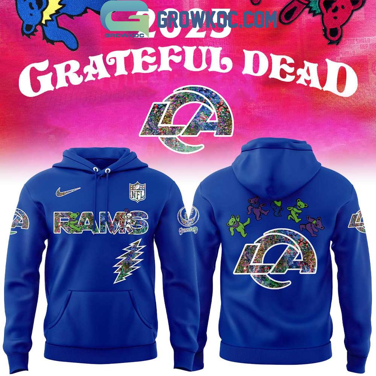 Los Angeles Rams Celebration Grateful Dead 60 Years 2025 Hoodie Shirt 1 us1aK