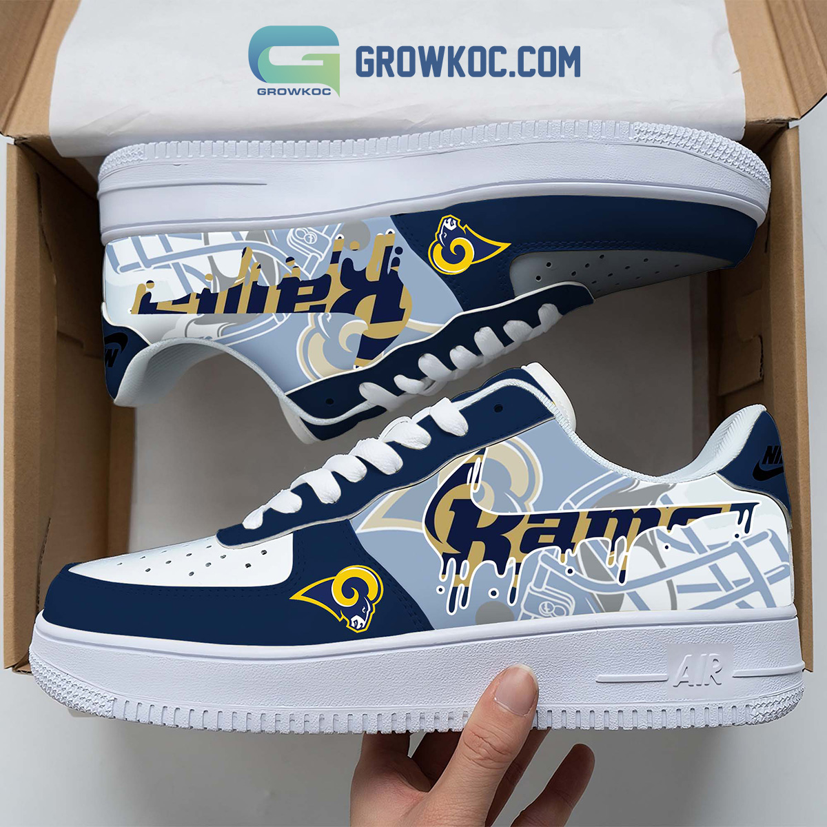 Los Angeles Rams Team Logo Fan Air Force 1 Shoes2B1 1LqEy