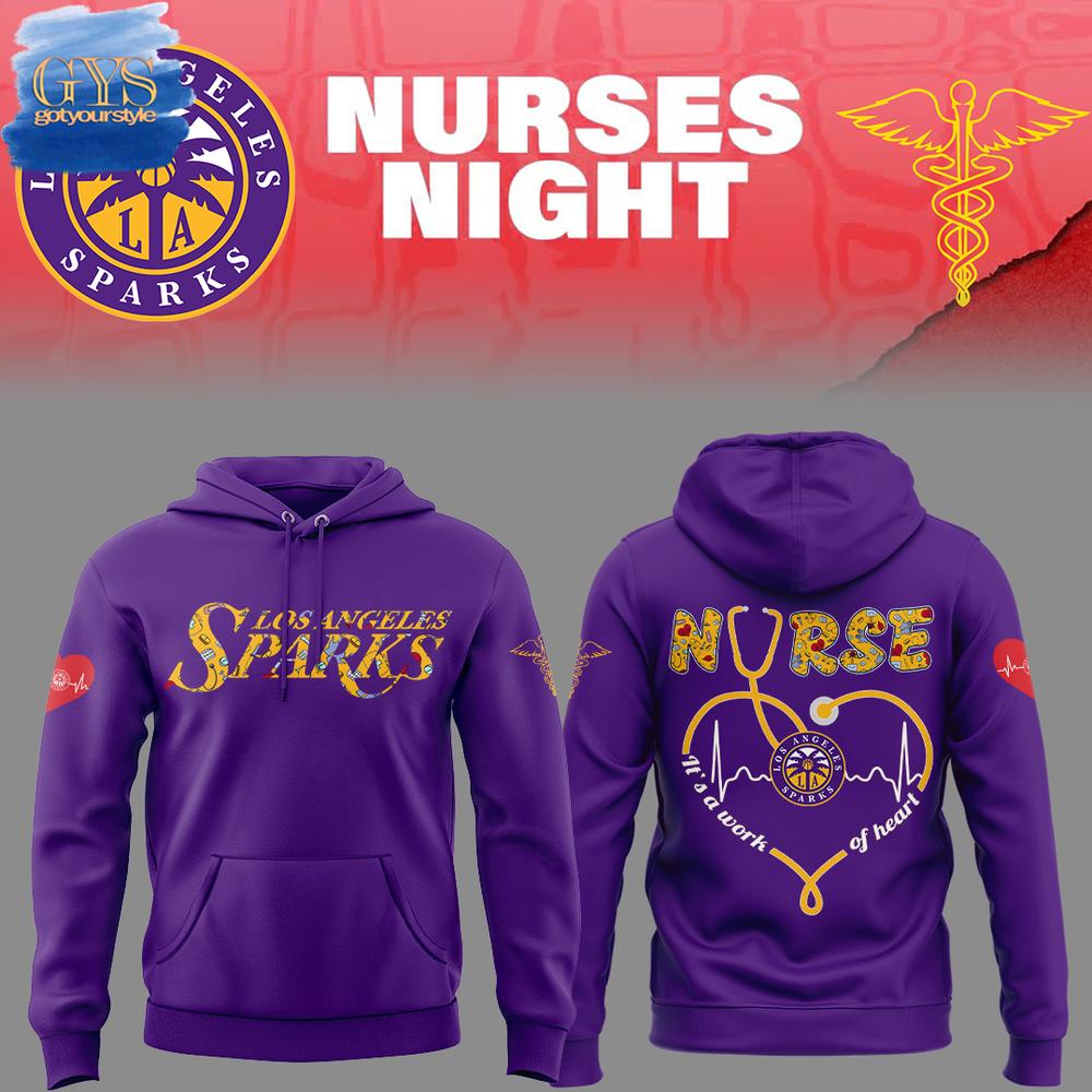 Los Angeles Sparks WNBA Nurse Night Limited Edition Hoodie 1