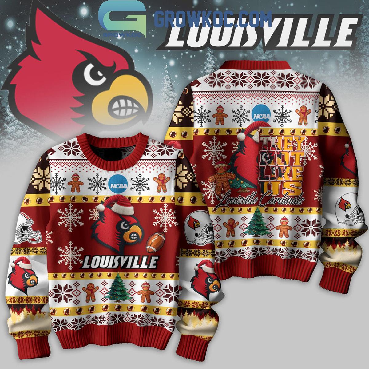 Louisville Cardinals Football They Not Like Us Christmas Ugly Sweater 1 3ugbe