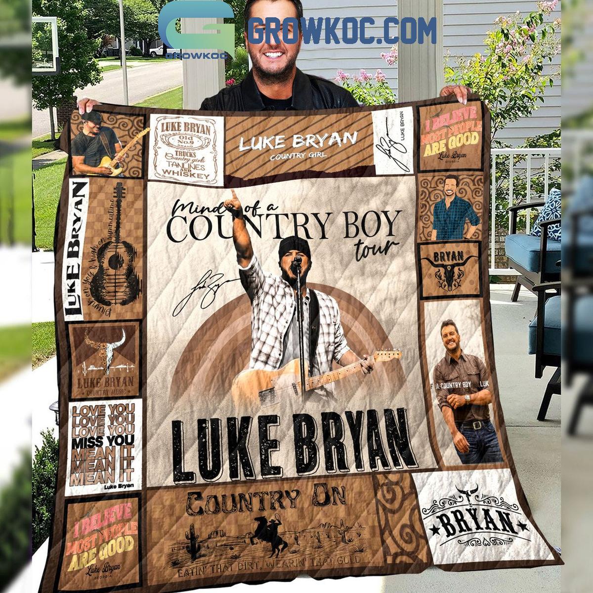Luke Bryan 2024 Mind Of A Country Boy Tour Fleece Blanket Quilt 1 zEXtP