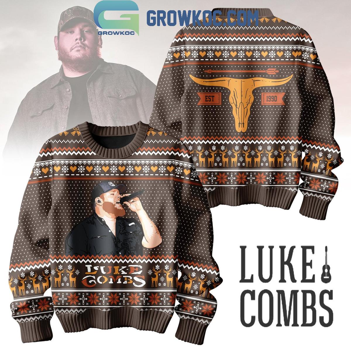 Luke Comb 2024 Best Fan Christmas Ugly Sweater 1 3CL9u