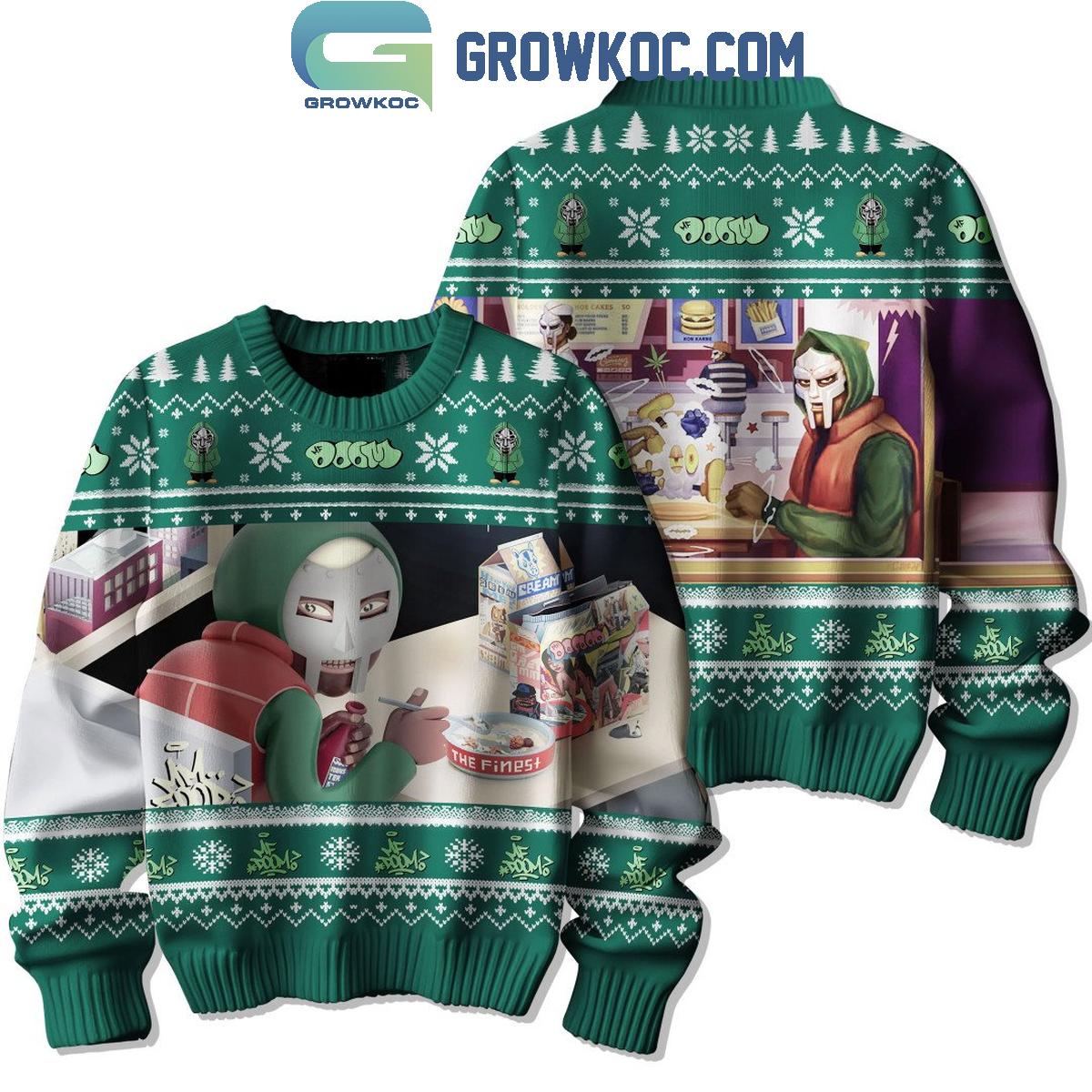 MF Doom Come In Were Open Christmas Ugly Sweater 1 vvKX1
